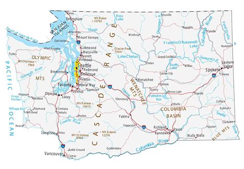 cities in wa|Cities In Washington & Interactive Map .